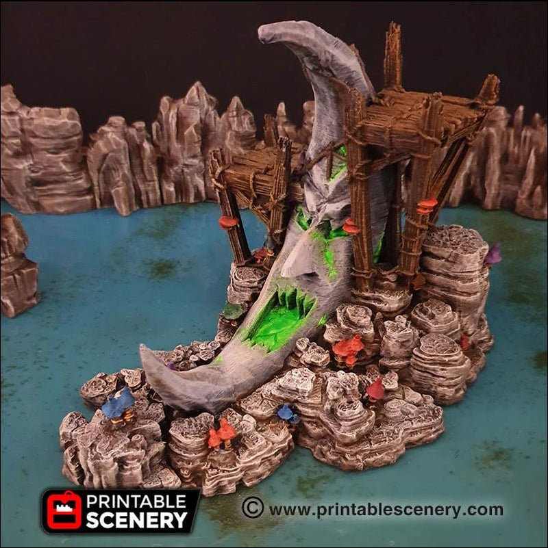 Moon Shrine - Printable Scenery | DnD | Goblin Grotto | Cave | Dungeon | Scene | Scatter Terrain | Wargaming | Pathfinder | 28mm 15mm 32mm
