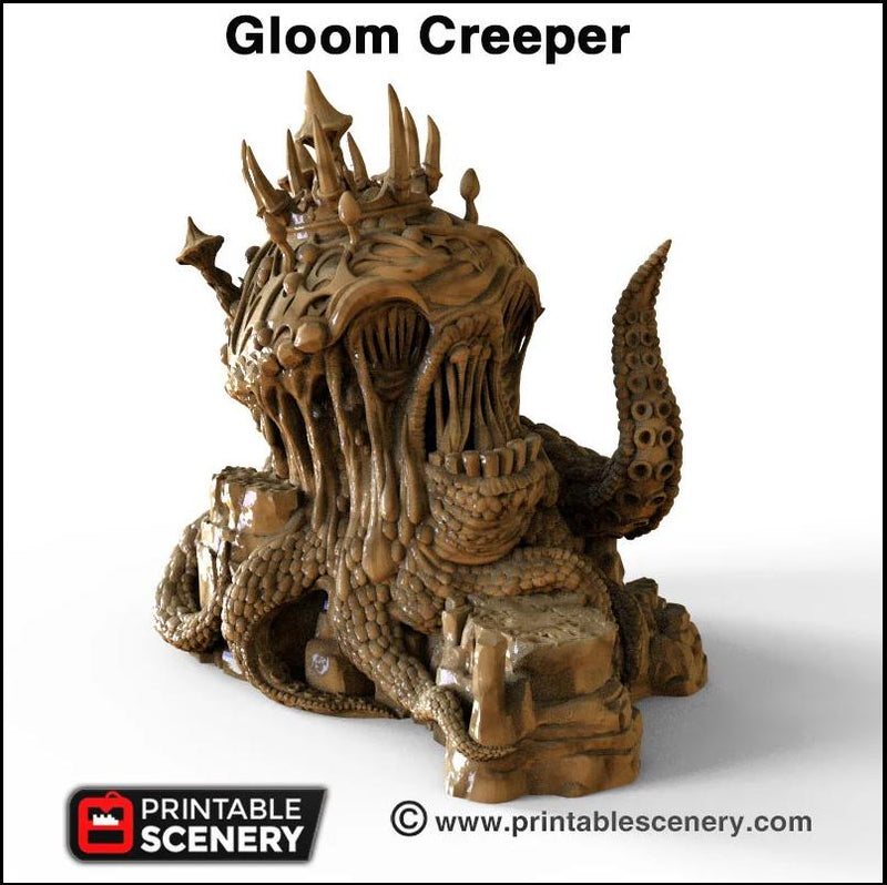 Gloom Creeper - Printable Scenery | DnD | Clorehaven | Cave | Dungeon | Scene | Monster | Wargaming | Pathfinder | 28mm 15mm 32mm