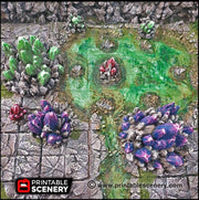 Crystal Clusters - Printable Scenery | DnD | Goblin Grotto | Cave | Dungeon | Scene | Scatter Terrain | Wargaming | 28mm 15mm 32mm | D&D