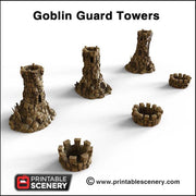 Goblin Guard Towers - Printable Scenery | DnD | Clorehaven | Cave | Dungeon | Scene | Monster | Wargaming | Pathfinder | 28mm 15mm 32mm