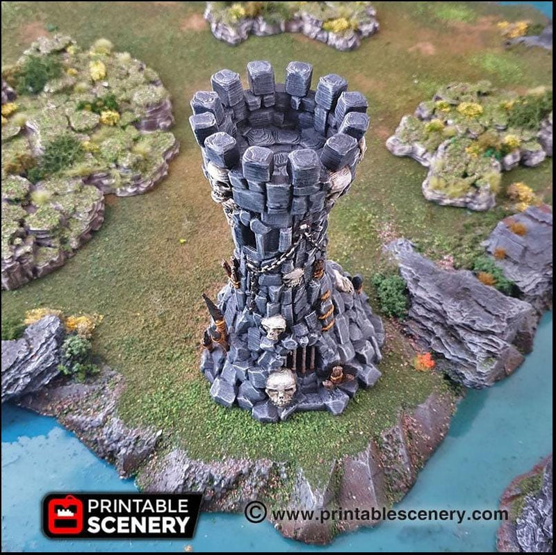 Goblin Guard Towers - Printable Scenery | DnD | Clorehaven | Cave | Dungeon | Scene | Monster | Wargaming | Pathfinder | 28mm 15mm 32mm