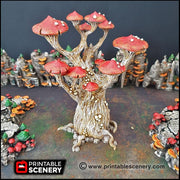 Magic Mushrooms Tree Set - Printable Scenery | DnD | Cave | Swamp | Trees | Scatter Terrain | Wargaming | Goblin Grotto | 28mm 15mm 32mm