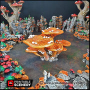 Lantern Clusters Mushroom Set - Printable Scenery | DnD | Cave | Swamp | Trees | Scatter Terrain | Wargaming, Goblin Grotto | 28mm 15mm 32mm