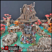 Shanty Tower - Printable Scenery | DnD | Goblin Grotto | Swamp | Fantasy | Scene | Scatter Terrain | Wargaming | Pathfinder | 28mm 15mm 32mm