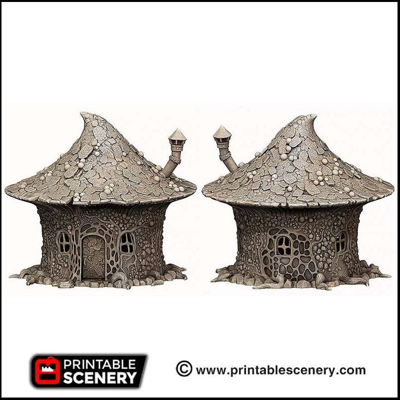 Goblin Mushroom Hovel - Printable Scenery | DnD | Goblin Grotto | Swamp | Scene | Scatter Terrain | Wargaming | Pathfinder | 28mm 15mm 32mm