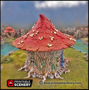 Goblin Mushroom Hovel - Printable Scenery | DnD | Goblin Grotto | Swamp | Scene | Scatter Terrain | Wargaming | Pathfinder | 28mm 15mm 32mm