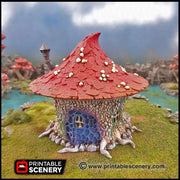 Goblin Mushroom Hovel - Printable Scenery | DnD | Goblin Grotto | Swamp | Scene | Scatter Terrain | Wargaming | Pathfinder | 28mm 15mm 32mm