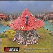 Goblin Mushroom Hovel - Printable Scenery | DnD | Goblin Grotto | Swamp | Scene | Scatter Terrain | Wargaming | Pathfinder | 28mm 15mm 32mm