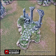 The Ancient Ruins - Printable Scenery | DnD | Goblin Grotto | Ruin | Castle | Scatter Terrain | Wargaming | Pathfinder | 28mm 15mm 32mm