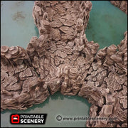 Grotto Tunnels - Printable Scenery | DnD | Clorehaven | Cave | Dungeon | Scene | Scatter Terrain | Wargaming | Pathfinder | 28mm 15mm 32mm
