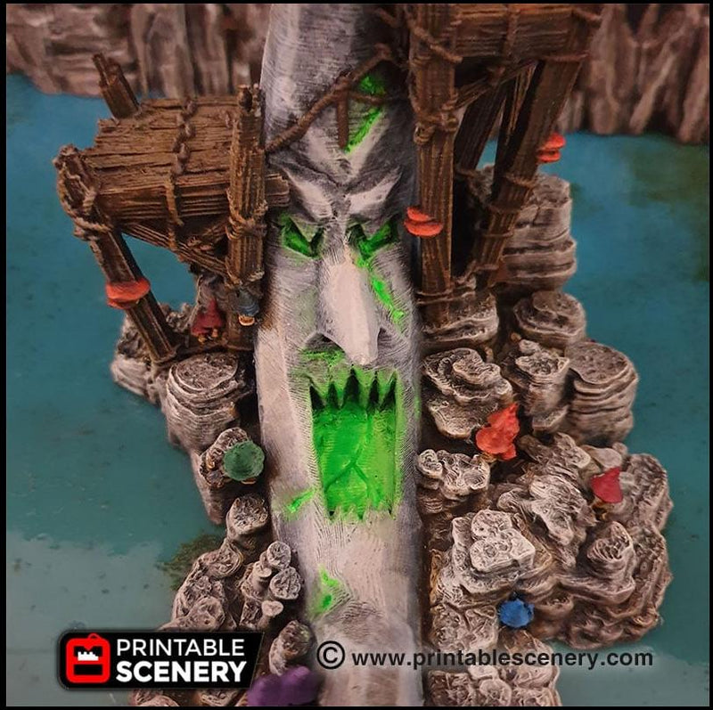 Moon Shrine - Printable Scenery | DnD | Goblin Grotto | Cave | Dungeon | Scene | Scatter Terrain | Wargaming | Pathfinder | 28mm 15mm 32mm