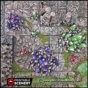 Crystal Clusters - Printable Scenery | DnD | Goblin Grotto | Cave | Dungeon | Scene | Scatter Terrain | Wargaming | 28mm 15mm 32mm | D&D