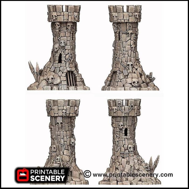 Goblin Guard Towers - Printable Scenery | DnD | Clorehaven | Cave | Dungeon | Scene | Monster | Wargaming | Pathfinder | 28mm 15mm 32mm