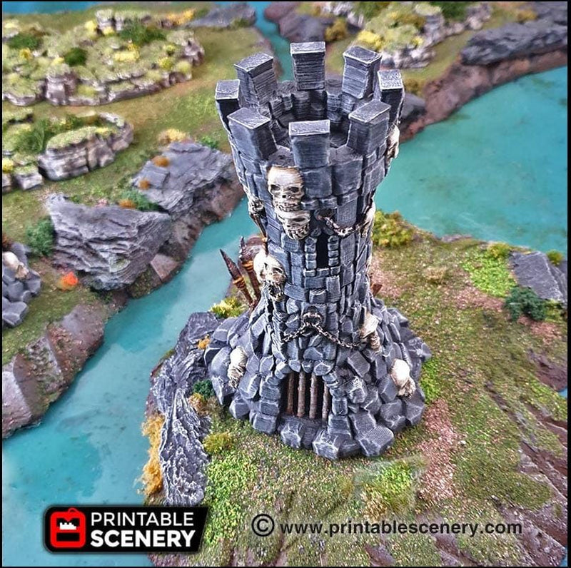 Goblin Guard Towers - Printable Scenery | DnD | Clorehaven | Cave | Dungeon | Scene | Monster | Wargaming | Pathfinder | 28mm 15mm 32mm