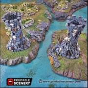 Goblin Guard Towers - Printable Scenery | DnD | Clorehaven | Cave | Dungeon | Scene | Monster | Wargaming | Pathfinder | 28mm 15mm 32mm