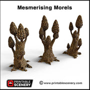 Mesmerizing Morels Mushroom Tree Set - Printable Scenery | DnD | Cave | Swamp | Scatter Terrain | Wargaming | Goblin Grotto | 28mm 15mm 32mm