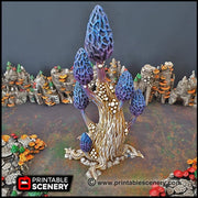 Mesmerizing Morels Mushroom Tree Set - Printable Scenery | DnD | Cave | Swamp | Scatter Terrain | Wargaming | Goblin Grotto | 28mm 15mm 32mm