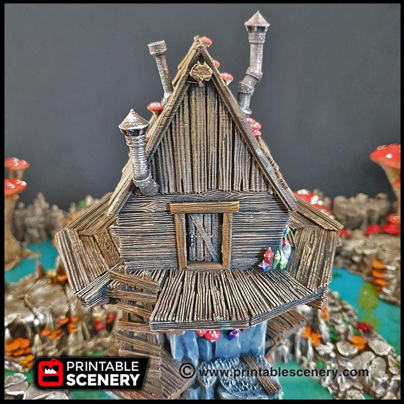 Shanty Tower - Printable Scenery | DnD | Goblin Grotto | Swamp | Fantasy | Scene | Scatter Terrain | Wargaming | Pathfinder | 28mm 15mm 32mm