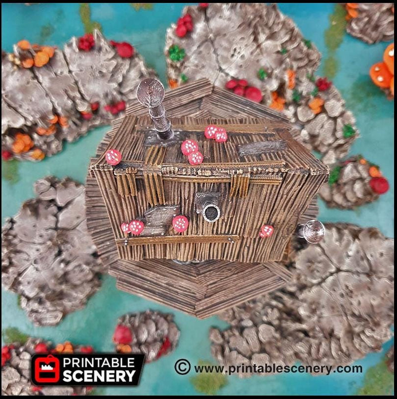 Shanty Tower - Printable Scenery | DnD | Goblin Grotto | Swamp | Fantasy | Scene | Scatter Terrain | Wargaming | Pathfinder | 28mm 15mm 32mm