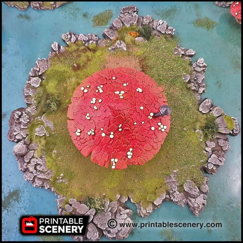 Goblin Mushroom Hovel - Printable Scenery | DnD | Goblin Grotto | Swamp | Scene | Scatter Terrain | Wargaming | Pathfinder | 28mm 15mm 32mm