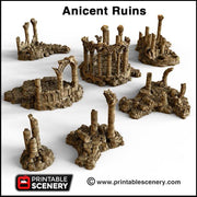 The Ancient Ruins - Printable Scenery | DnD | Goblin Grotto | Ruin | Castle | Scatter Terrain | Wargaming | Pathfinder | 28mm 15mm 32mm
