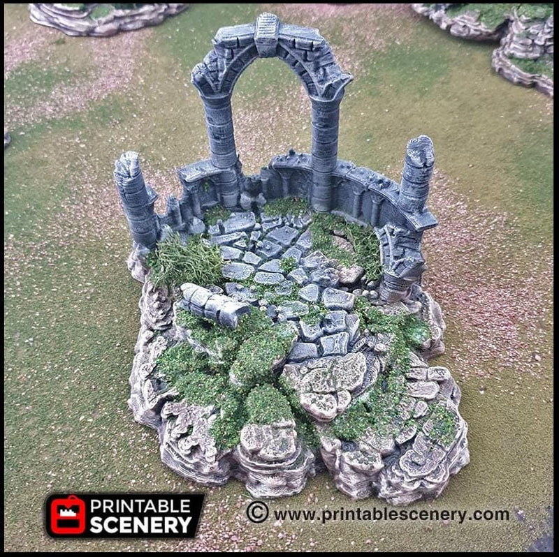 The Ancient Ruins - Printable Scenery | DnD | Goblin Grotto | Ruin | Castle | Scatter Terrain | Wargaming | Pathfinder | 28mm 15mm 32mm