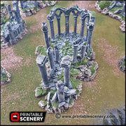 The Ancient Ruins - Printable Scenery | DnD | Goblin Grotto | Ruin | Castle | Scatter Terrain | Wargaming | Pathfinder | 28mm 15mm 32mm