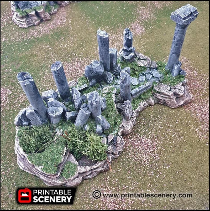 The Ancient Ruins - Printable Scenery | DnD | Goblin Grotto | Ruin | Castle | Scatter Terrain | Wargaming | Pathfinder | 28mm 15mm 32mm