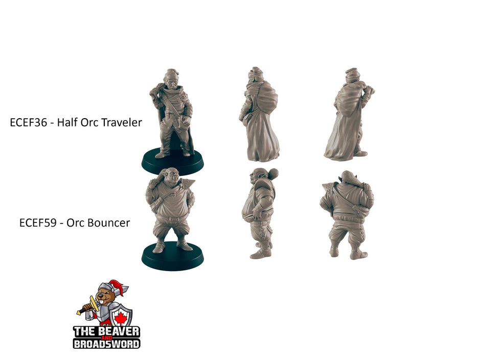 8 Half Orc Villager Miniature Pack