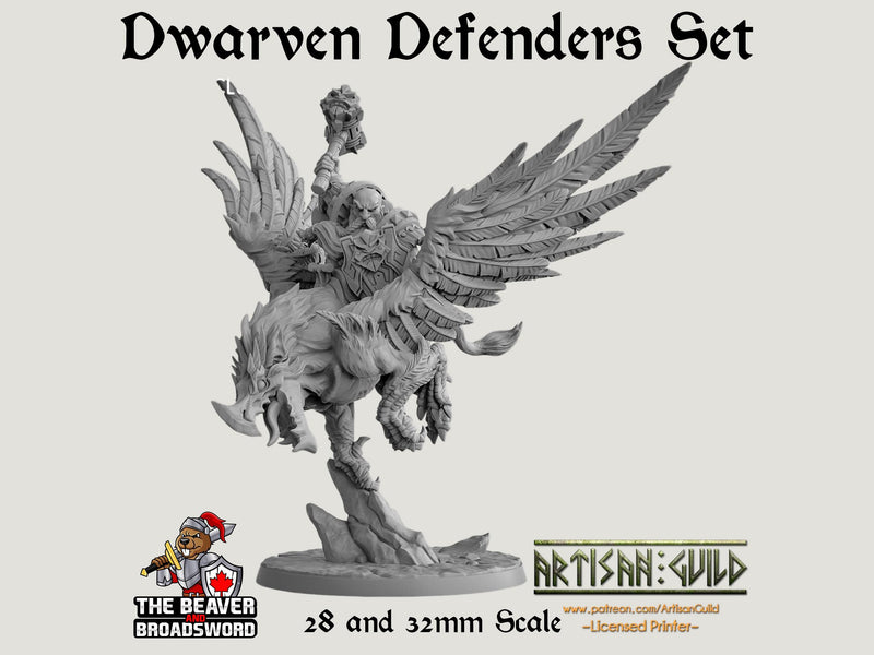 Dwarven Defenders mini set - Artisan Guild | DnD | Fighter | Barbarian | Dwarf | Cleric | Paladin | Pathfinder, TTRPG, Wargaming, Frostgrave