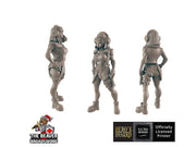 Bubblegum Sally Sci-fi Mini - EC3D | Legion | Cyberpunk | Starfinder | Scifi | Futuristic | Cybernetic | Female | VR | 28mm | 32mm Infinity