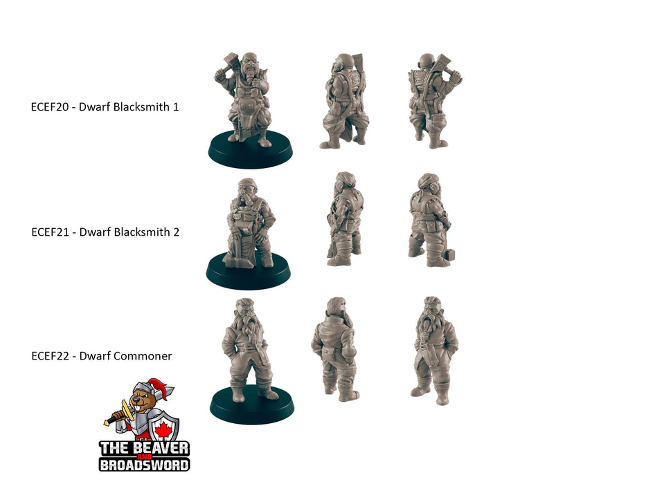 9 Dwarf Villager Miniature Pack