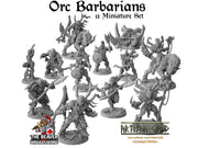 12 Orc Barbarian dnd mini set - Artisan Guild | Barbarian | Ranger| Fighter | Goblinoid, Pathfinder, TTRPG, Wargaming Monster, Pack, Bundle