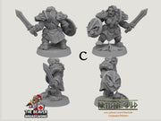 Dwarven Defenders mini set - Artisan Guild | DnD | Fighter | Barbarian | Dwarf | Cleric | Paladin | Pathfinder, TTRPG, Wargaming, Frostgrave