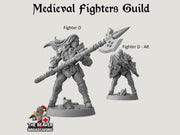 Fighter's Guild dnd mini set - Artisan Guild | Barbarian | Knight | Cleric | Paladin, Pathfinder, TTRPG, Wargaming, Warrior, Human, medieval