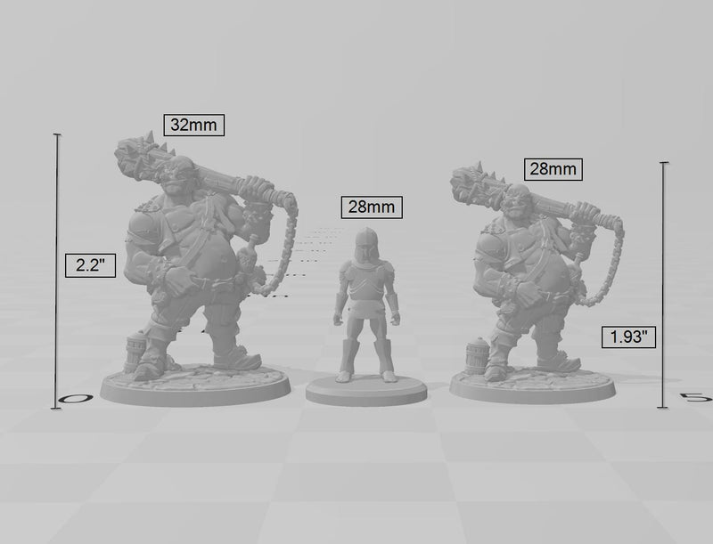 Dunn Half-Ogre dnd mini - Artisan Guild | Male | Giant | Rogue | Pirate 5e Fantasy Dungeons and Dragons | Tabletop | Mini RPG | Pathfinder