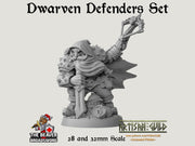 Dwarven Defenders mini set - Artisan Guild | DnD | Fighter | Barbarian | Dwarf | Cleric | Paladin | Pathfinder, TTRPG, Wargaming, Frostgrave