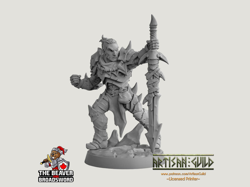 Scourgeland Survivor A dnd mini - Dungeons and Dragons | Male | Fighter | Barbarian | Human 5e Fantasy Pathfinder 2e 5e Tabletop | Mini RPG