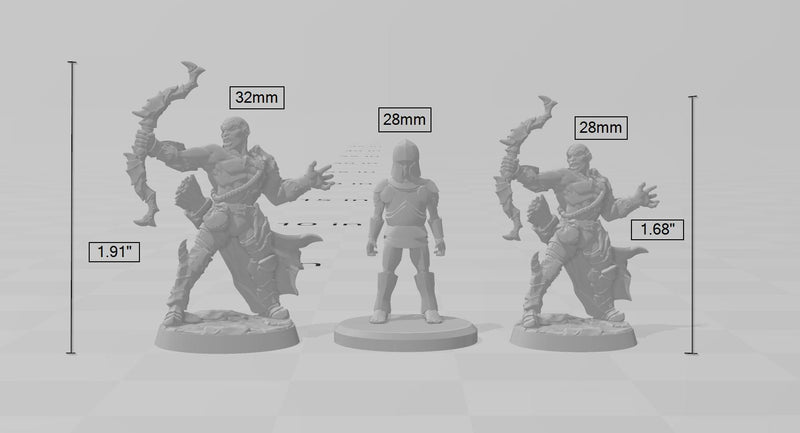 Scourgeland Survivor C dnd mini - Dungeons and Dragons | Male | Fighter | Ranger | Human 5e Fantasy Pathfinder 2e 5e Tabletop | Mini RPG