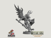 Aarakocra B Paladin Cleric premium DnD mini - High Quality Resin Printed 28mm 32mm Tabletop Miniature, Tough, Durable, Figurine and Diorama