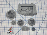 Scifi Vents and Access Hatch - EC3D , Infinity, Legion, Sci-fi, Cyberpunk, Starfinder, tabletop terrain, Sci-fi Scenery, Wargaming, Space
