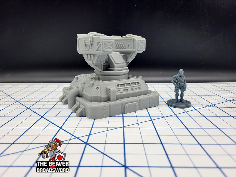 Scifi Missile Turret - EC3D , Infinity, Legion, Sci-fi, Cyberpunk, Starfinder, tabletop terrain, Sci-fi Scenery, Wargaming, Space, Defense
