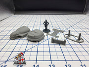 Scifi Hover Taxi - EC3D , Infinity, Legion, Cyberpunk, Starfinder, tabletop terrain, Sci-fi Scenery, Wargaming, Vehicle, Car, Futuristic