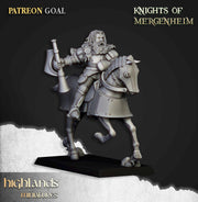 Knights of Mergenheim Miniature Set - 28/32mm Scale Premium Resin Models for Wargaming and RPG, DnD, Human, Sunland, Durable, High Quality