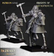 Knights of Mergenheim Miniature Set - 28/32mm Scale Premium Resin Models for Wargaming and RPG, DnD, Human, Sunland, Durable, High Quality
