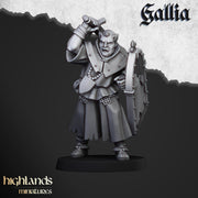 Gallia Pilgrims Miniature Set - 28/32mm Scale Premium Resin Models for Wargaming and ttRPG, DnD, Human, Gallia, Durable, High Quality, Grail