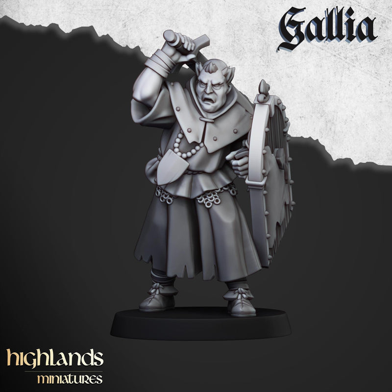 Gallia Pilgrims Miniature Set - 28/32mm Scale Premium Resin Models for Wargaming and ttRPG, DnD, Human, Gallia, Durable, High Quality, Grail