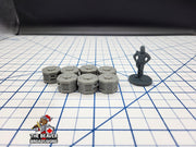 Scifi Stackable Cargo Containers - EC3D , Infinity, Legion, Cyberpunk, Starfinder, tabletop terrain, Sci-fi Scenery, Wargaming, Space Hangar