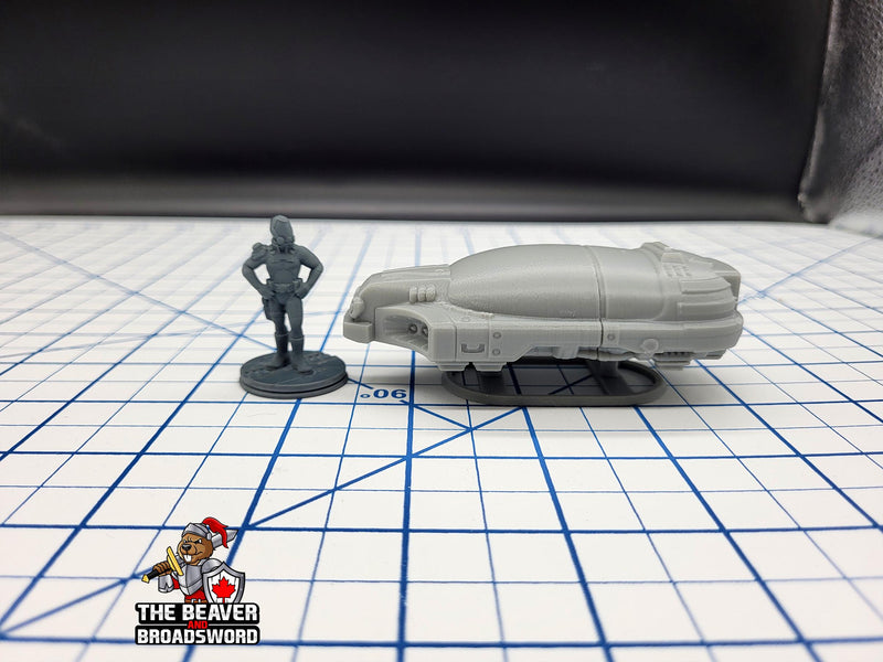 Scifi Hover Taxi - EC3D , Infinity, Legion, Cyberpunk, Starfinder, tabletop terrain, Sci-fi Scenery, Wargaming, Vehicle, Car, Futuristic