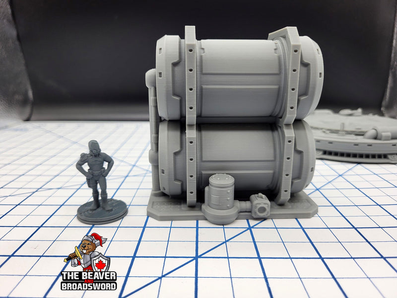 Scifi Landing Pad Set - EC3D , Infinity, Legion, Cyberpunk, Starfinder, tabletop terrain, Sci-fi Scenery, Wargaming, Vehicle, Space, hangar